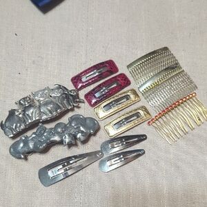 Vtg 80s 90s lot hair accessories hair combs clips barrettes & combs